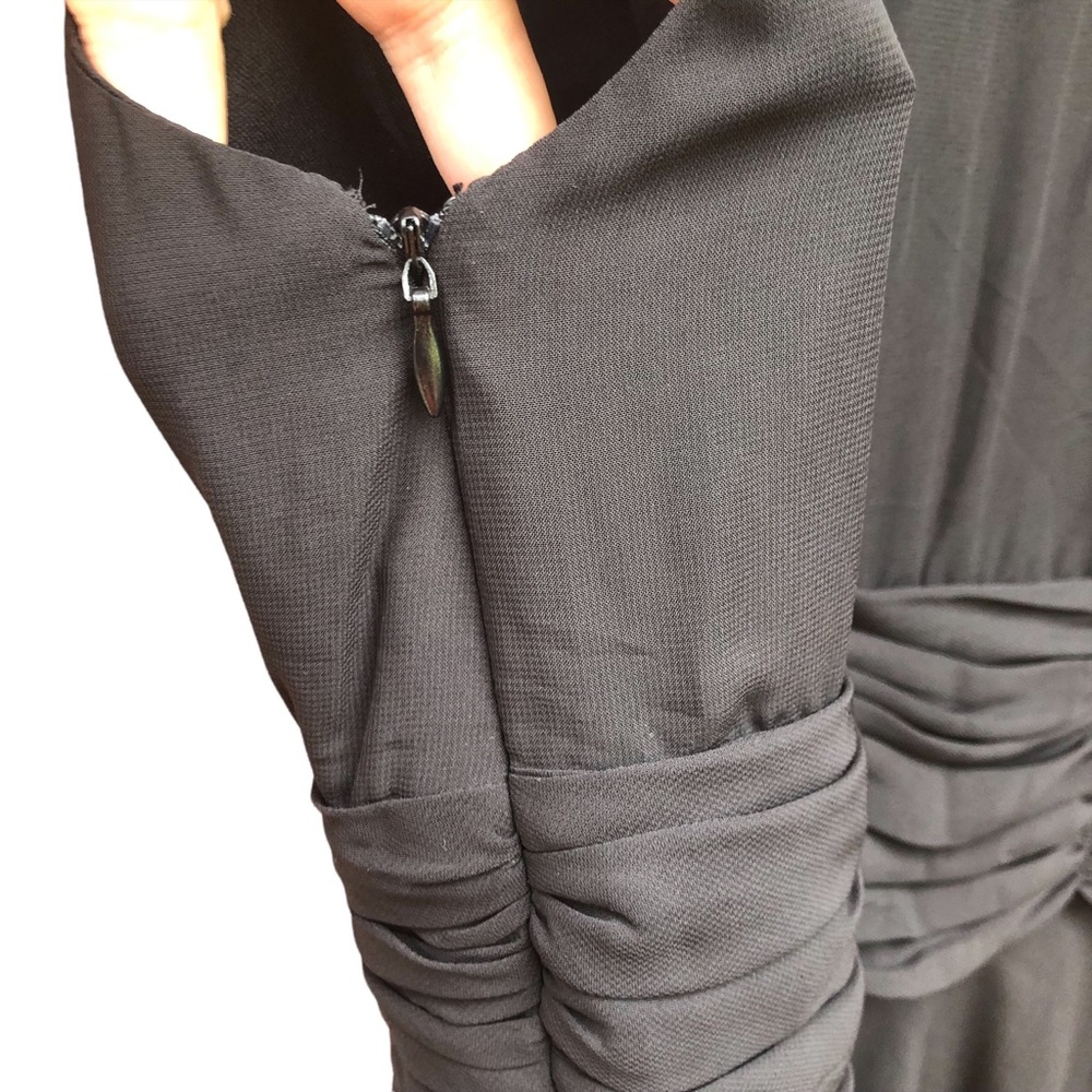 Impress 6 Dress Black LBD Fit and Flare Rockabilly Swing Feminine Vintage - Picture 4 of 7